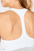 RYAN MIDI LOGO SPORTS BRA - WHITE/WHITE LOGO